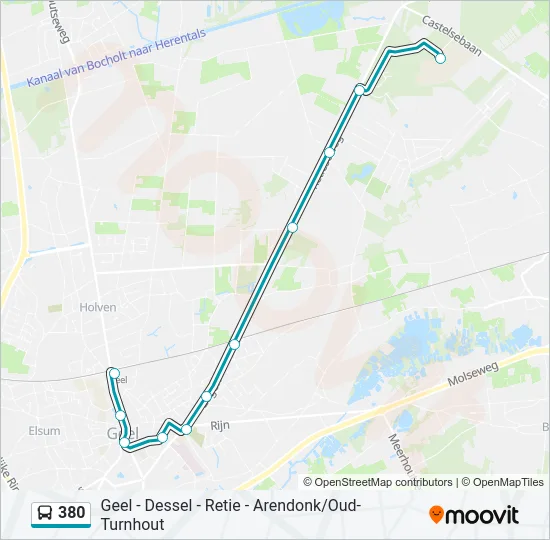 380 Bus Line Map
