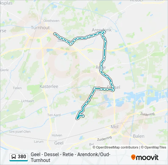 380 Bus Line Map