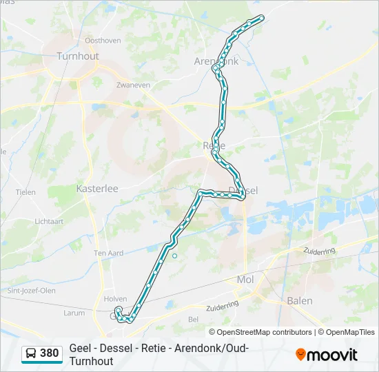 380 Bus Line Map