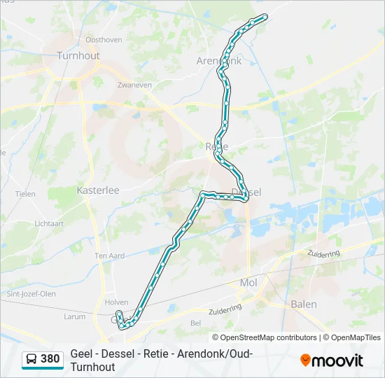 380 Bus Line Map