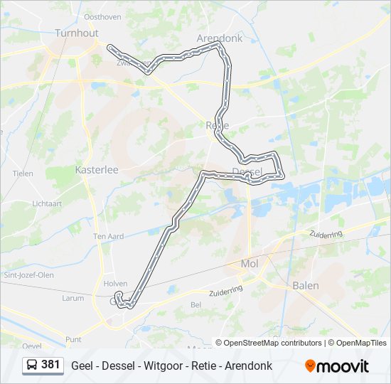 381 Route: Schedules, Stops & Maps - Geel Station Perron 7 (Updated)