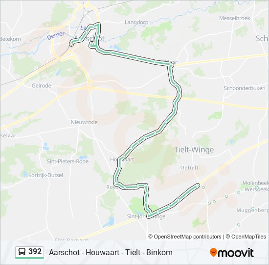 392 bus Line Map