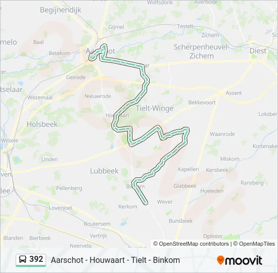 392 Bus Line Map