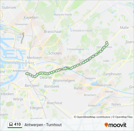 410 Bus Line Map