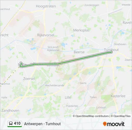 410 Bus Line Map