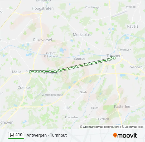 410 Bus Line Map