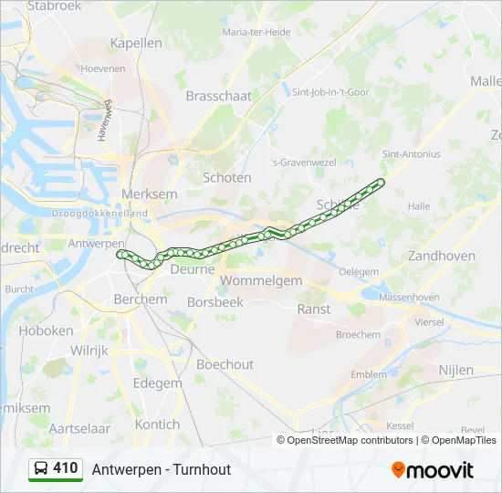 410 Bus Line Map