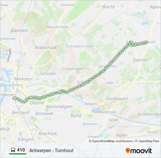 410 bus Line Map