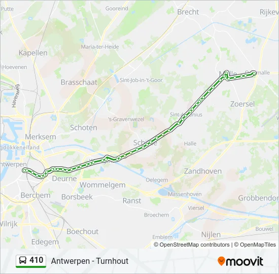 410 Bus Line Map