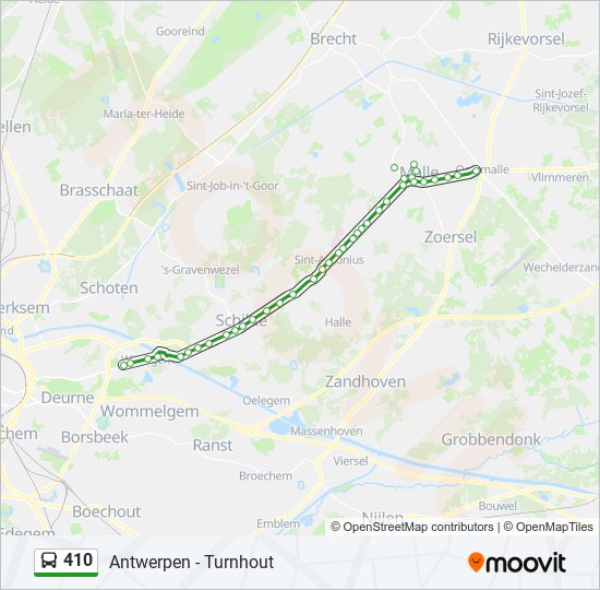 410 bus Line Map