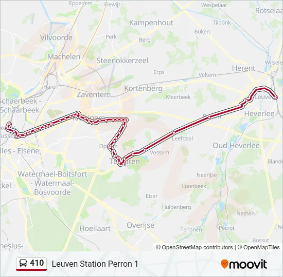 410 Bus Line Map