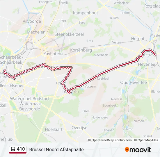 410 Bus Line Map