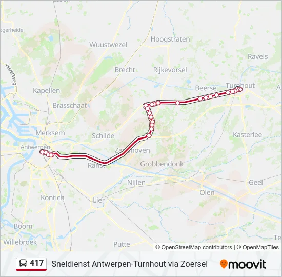 417 Bus Line Map