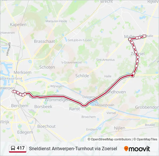 417 Bus Line Map
