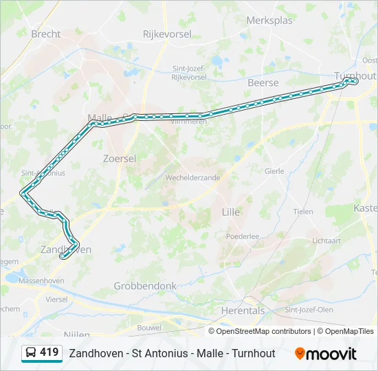 419 Bus Line Map