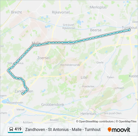 419 Bus Line Map