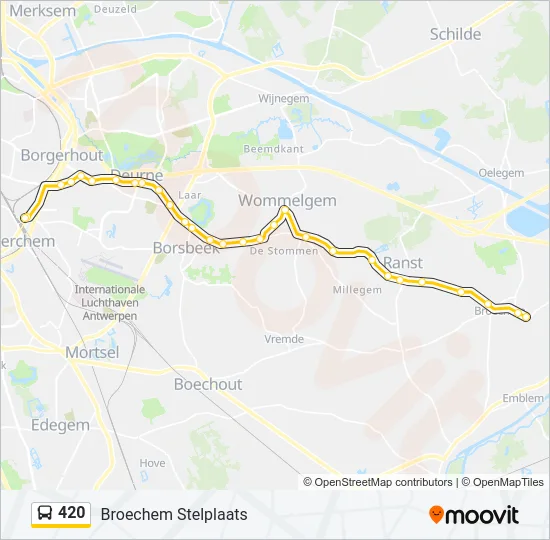420 Bus Line Map