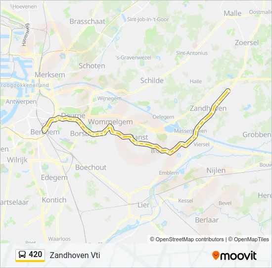 420 Bus Line Map