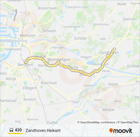 420 Bus Line Map