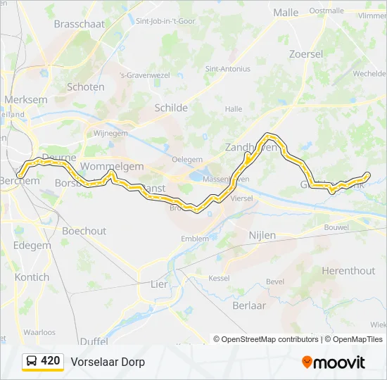 420 Bus Line Map