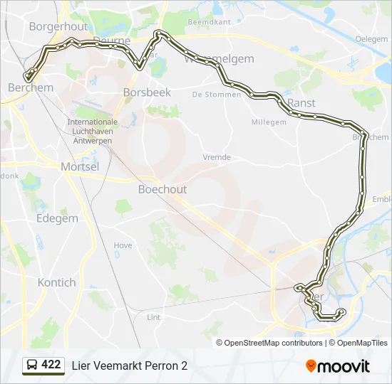 422 Bus Line Map