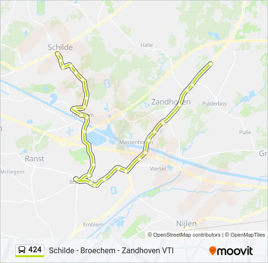 424 Bus Line Map