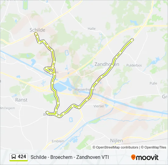 424 Bus Line Map