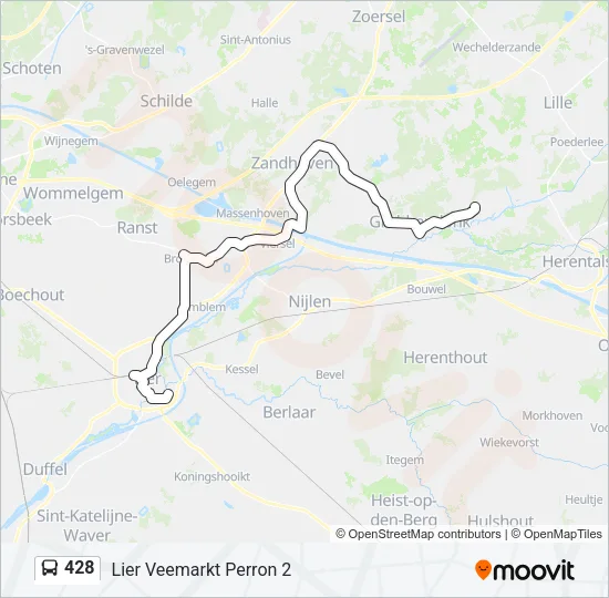 428 Bus Line Map