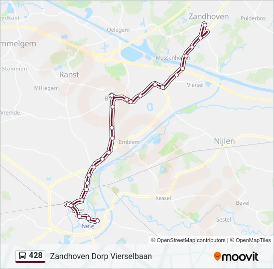428 Bus Line Map