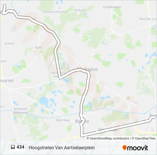 434 Bus Line Map