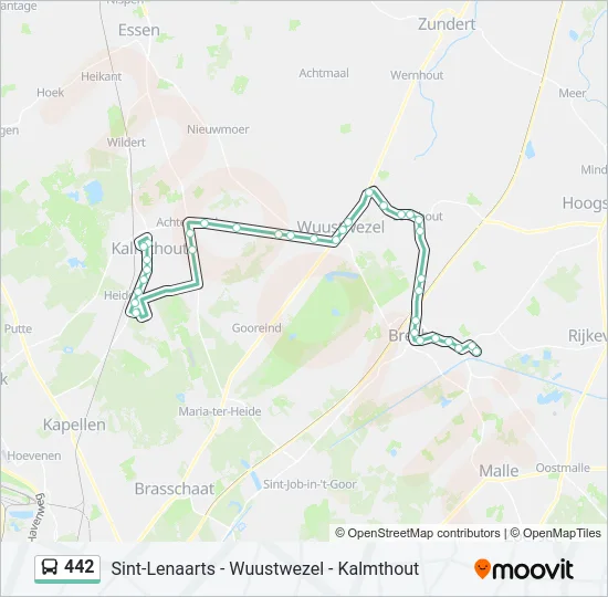 442 Bus Line Map