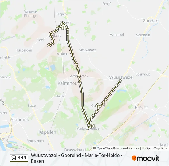 444 Bus Line Map