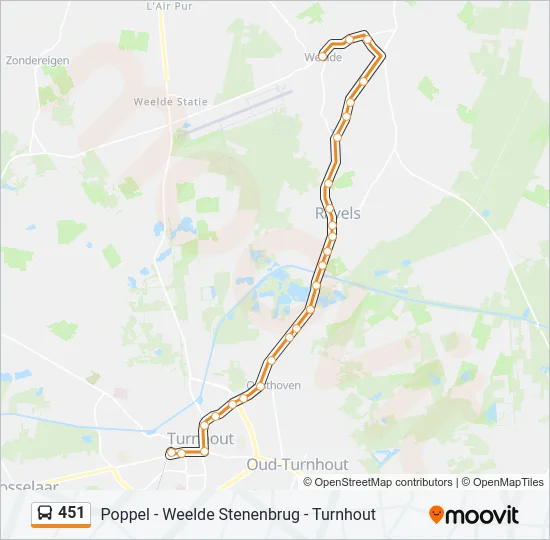 451 Bus Line Map