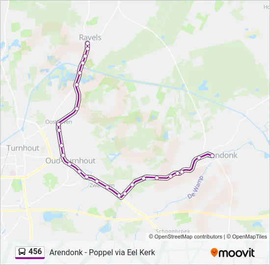 456 Bus Line Map