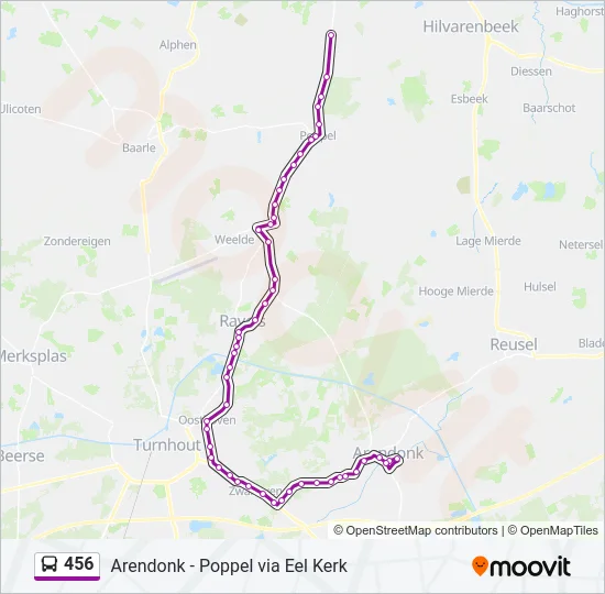456 Bus Line Map