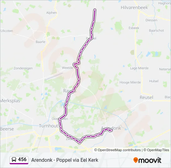 456 Bus Line Map