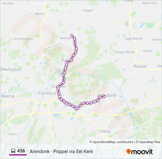 456 Bus Line Map