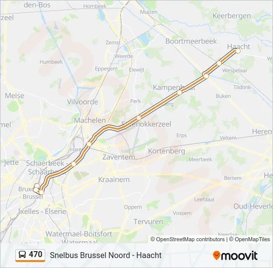 470 Bus Line Map
