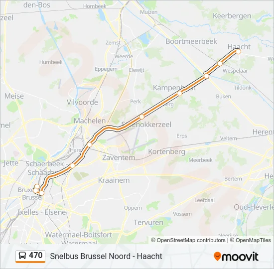 470 Bus Line Map