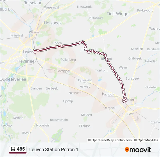 485 Bus Line Map