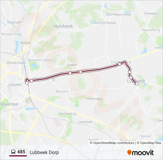 485 Bus Line Map