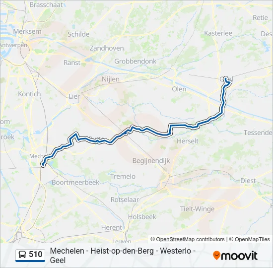 510 Bus Line Map