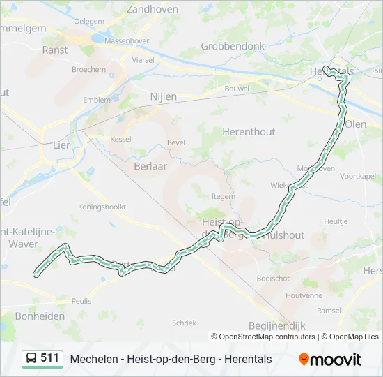 511 Bus Line Map
