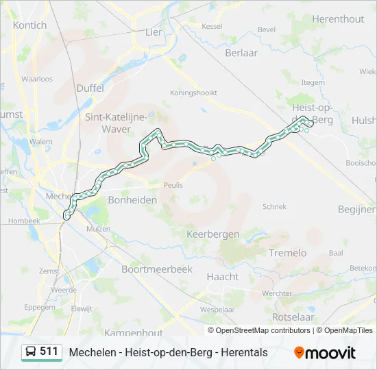 511 Bus Line Map
