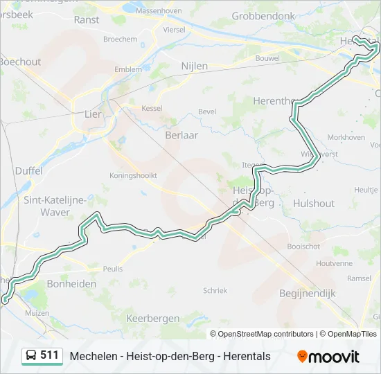 511 Bus Line Map