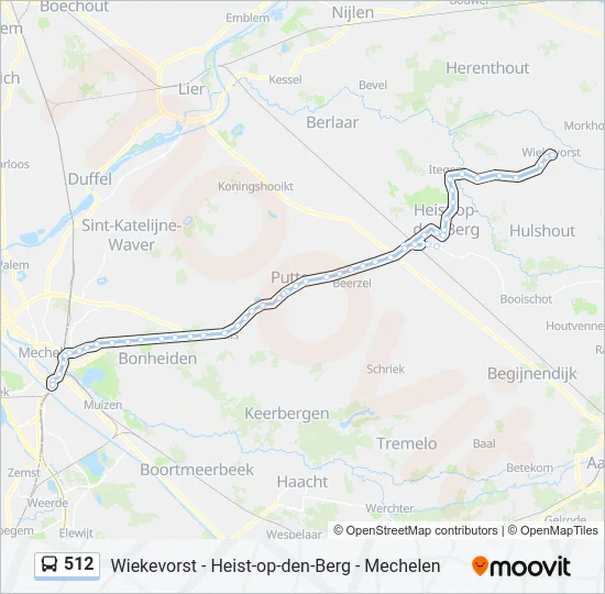 512 Bus Line Map
