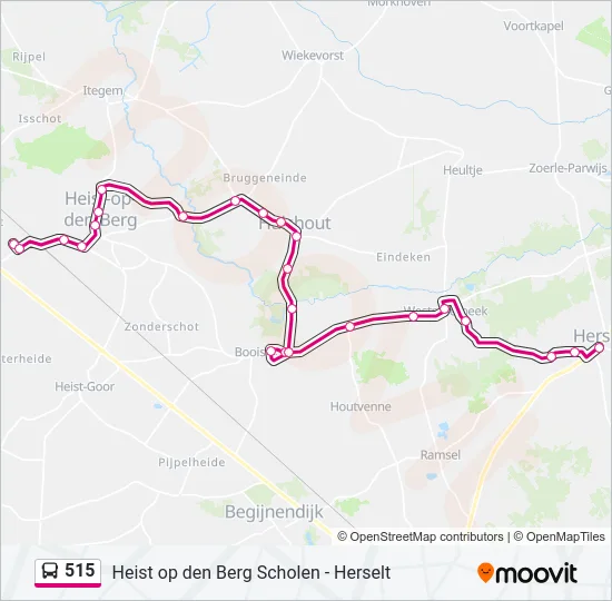 515 Bus Line Map