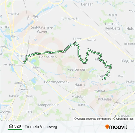 520 Bus Line Map