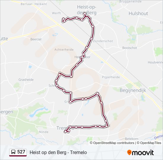 527 bus Line Map