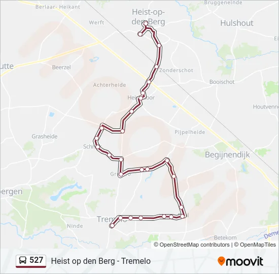 527 Bus Line Map